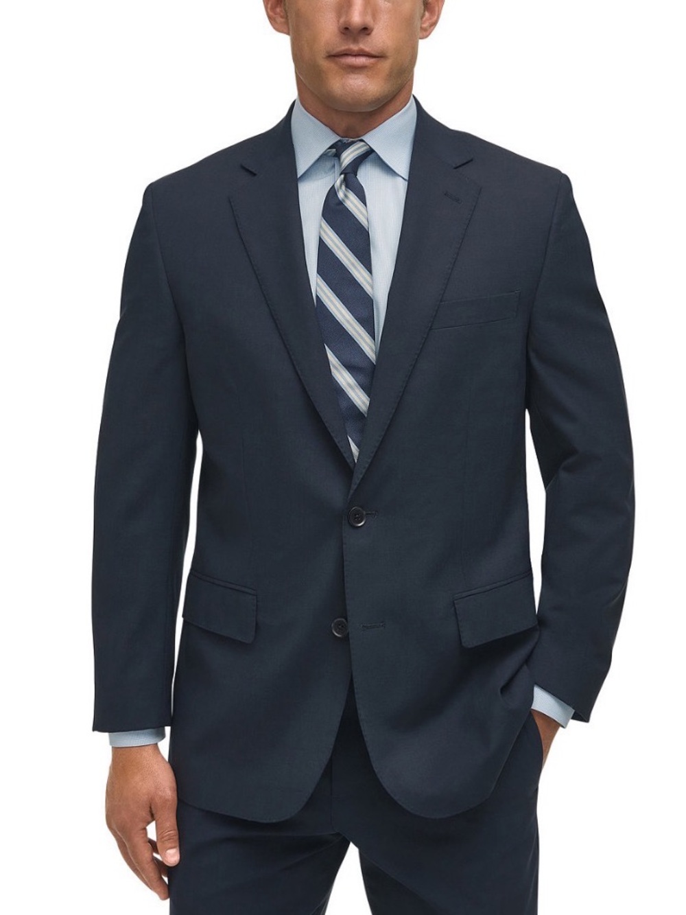 NWT Brooks Brothers Men's Classic-Fit Stretch Wool Blend Suit Separates Jacket